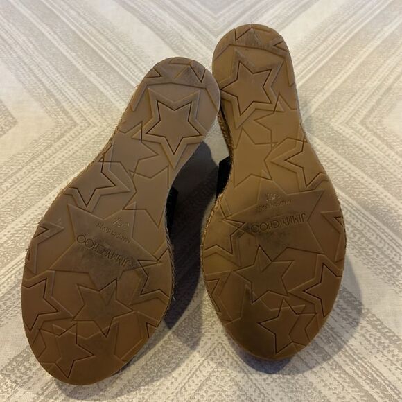 JIMMY CHOO Women’s Denim Cork/Espadrille Slingback Wedge Sandals Size 35.5 - Picture 6 of 7